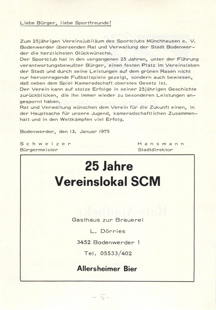 Festschrift 25 Jahre SC Münchhausen Bodenwerder 1975_5